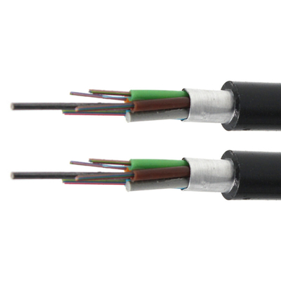 Steel Wire GYTA Fiber Optic Cable , 24 48 core Armored Fiber Optic Cable