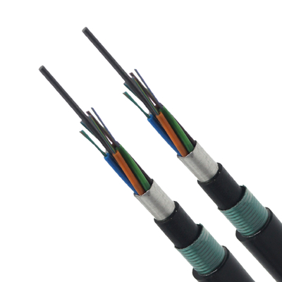 PE Jacket G652D Fiber Optic Cable Moisture / Rodent Proof GYTA53 Fiber Optic Cable