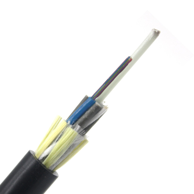 50-100m Mini Span 12-96 Core Fiber Optic Cable ADSS With Single Jacket