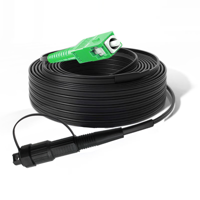 LSZH Αδιάβροχο Opti-tap Corning LC APC Connector ινώδες οπτικό καλώδιο patch με G657A1 G657A2 Single Mode Flat Drop Cable 3m