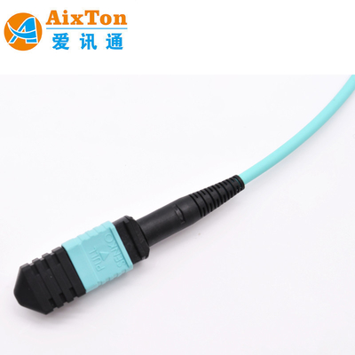 MTP-MTP/APC OM3 Fiber Optic Patch Cord Γυναίκα ή Άντρας 40G/100G MM Υποστήριξη Προσαρμοσμένη 8-144 ίνες LZSH/OFNR Fiber Optic Cable