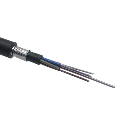 Διπλού μανδύα θωρακισμένο αντι-τρωκτικών 12 24 48 πυρήνων οπτικό καλώδιο GYTA53