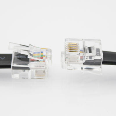 Indoor RJ12 6P6C Telephone Patch Cables Straight Modular Cable