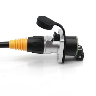 Ηλεκτρονικό καλώδιο Ethercon Nickel Housing Connector 8pin αρσενικό καλώδιο δικτύου Ethernet Rj45